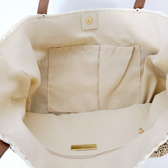 INC International Tropical Straw Tote - Picture 3 of 6